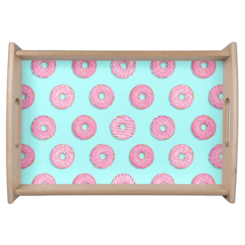 Sugar Sweet Pink Glazed Donuts Serving Tray