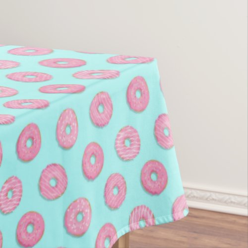 Sugar Sweet Pink Glazed Donuts Tablecloth