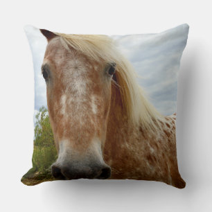 Sugar The Appaloosa Horse, Large Throw Cushion. Pillow