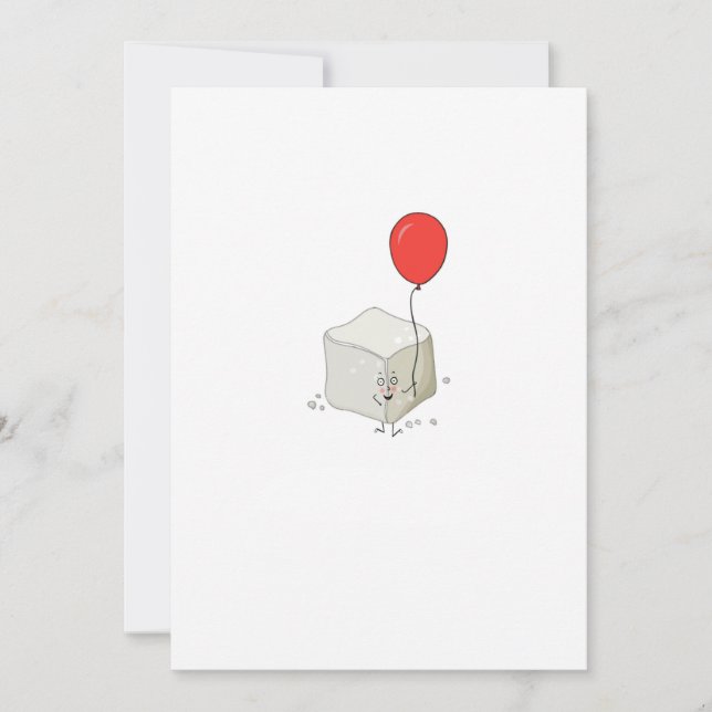 Sugar theme, sugar cube invitation (Front)