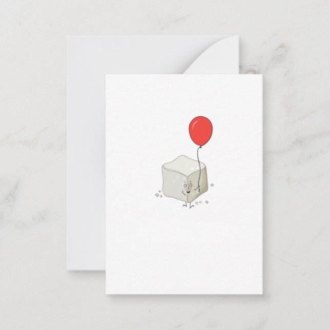 Sugar theme, sugar cube note card (Front)