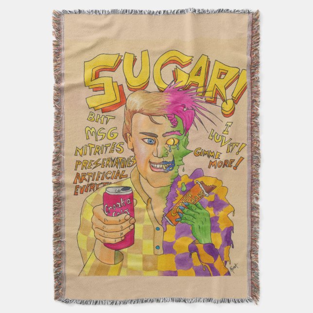 Sugar! Throw Blanket (Front Vertical)
