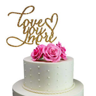 Sugar Yeti  Wedding Cake Topper Love You More