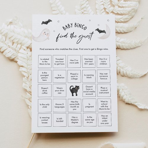 SUGARBOO Find The Guest Baby Bingo Game Card