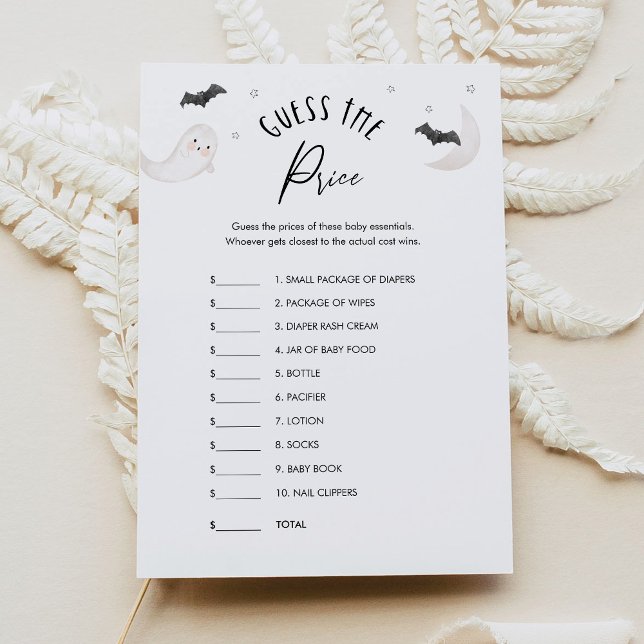 SUGARBOO Guess the Price Baby Shower Game Card (Creator Uploaded)