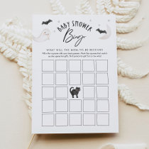 SUGARBOO Halloween Baby Shower Bingo Game Card