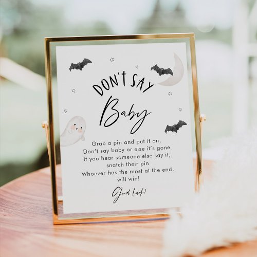 SUGARBOO Halloween Dont Say Baby Game Sign