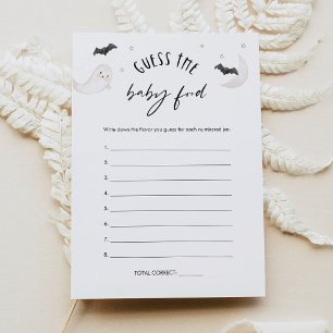 SUGARBOO Halloween Guess the Baby Food Game Card