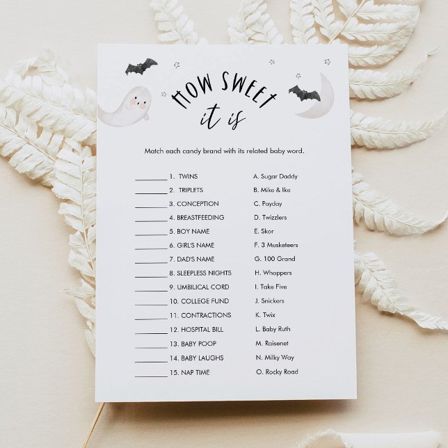 SUGARBOO How Sweet It Is Halloween Baby Game Invitation (Creator Uploaded)