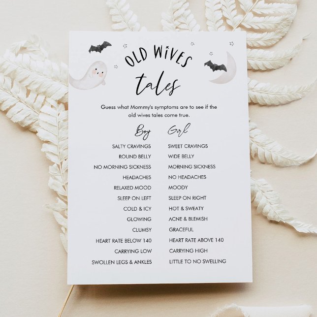 SUGARBOO Old Wives Tales Baby Shower Game Card (Creator Uploaded)