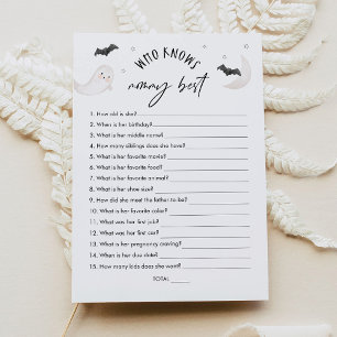 SUGARBOO Who Knows Mommy Best Baby Shower Game Invitation