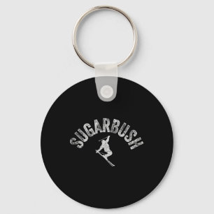 Sugarbush Ski Vintage Vermont Skiing Cool Skier Wi Keychain
