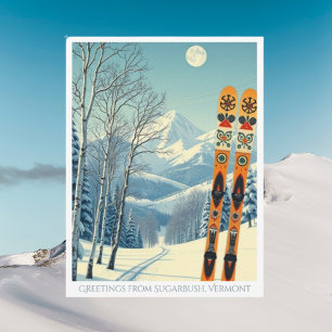 Sugarbush Vermont ski vacation Postcard