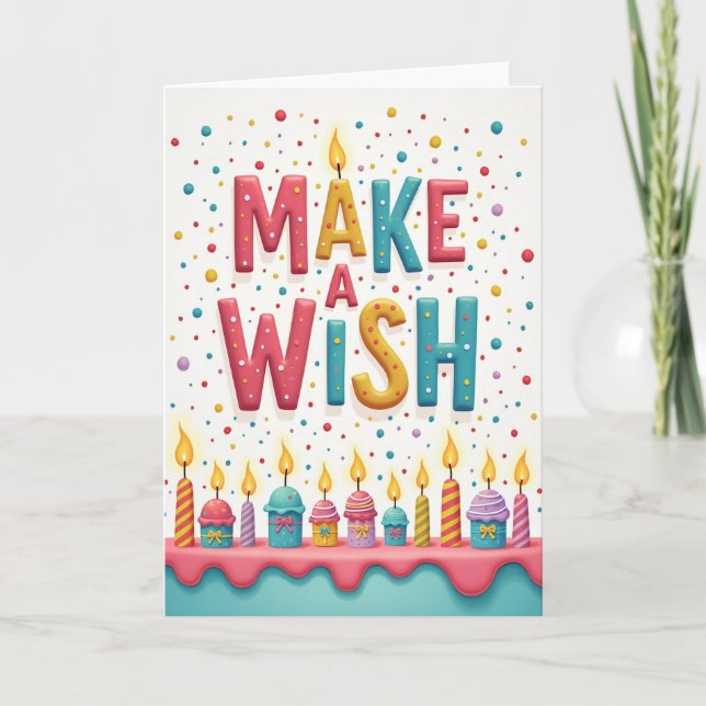 Sugared Sprinkle Birthday Wish Card (Front)