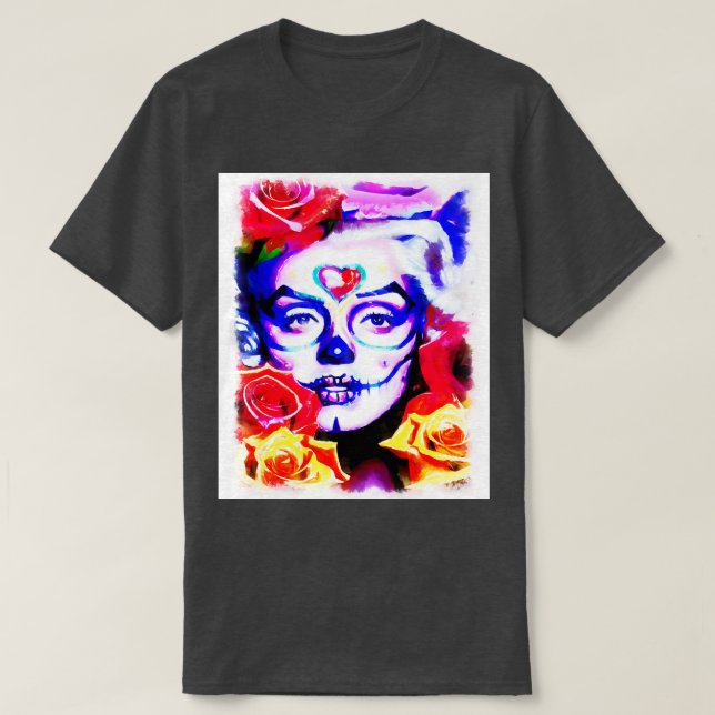 Sugargirl with yellow and red roses T-Shirt (Design Front)
