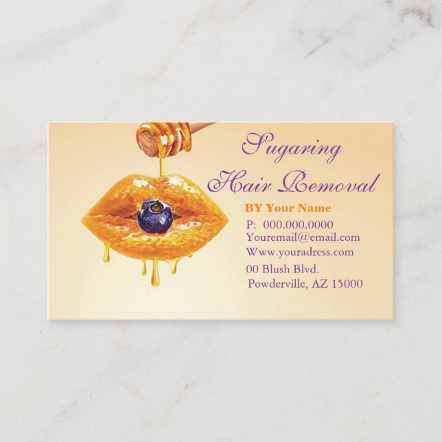 Sugaring Hair removal Business Card (Front)