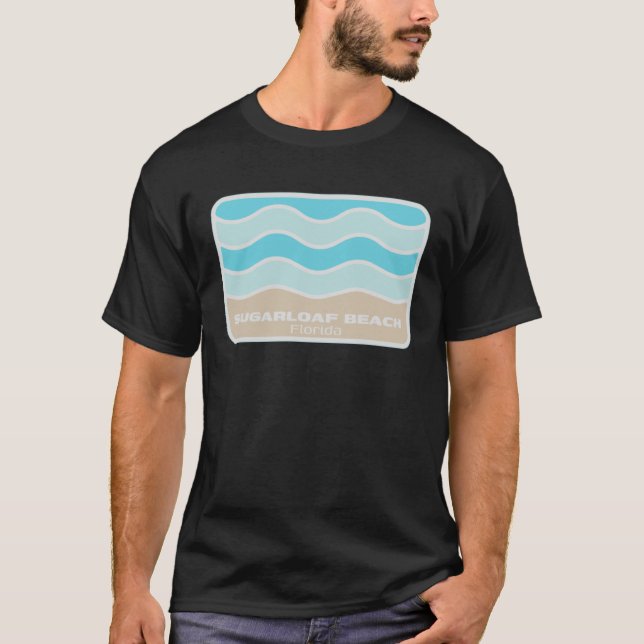 Sugarloaf Beach Florida Retro FL Waves Beach Souve T-Shirt (Front)