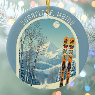 Sugarloaf Maine ski area souvenir Ceramic Ornament