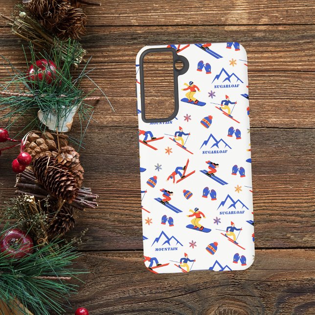 Sugarloaf Mountain Maine Ski Snowboard Pattern Samsung Galaxy Case (Creator Uploaded)