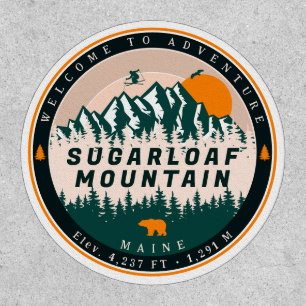 Sugarloaf Mountain Maine Skiing Sunset Souvenir Patch