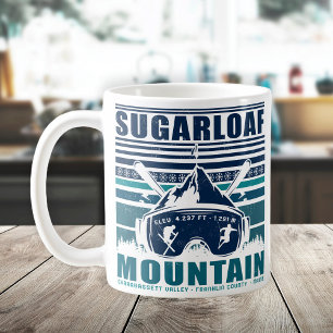 Sugarloaf Mountain Maine Vintage Skiing Souvenirs Coffee Mug