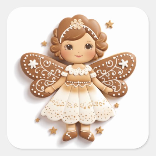 Sugarplum Fairy A Gingerbread Creation Square Sticker