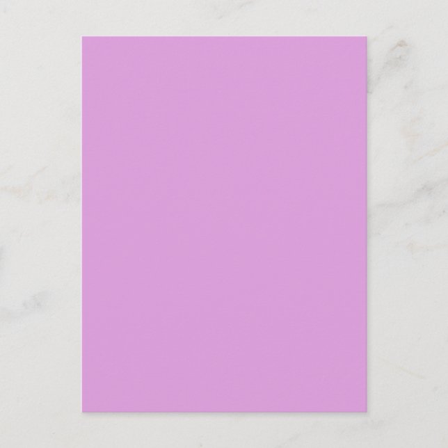 Sugarplum Lavender Purple Solid Color Background Postcard (Front)