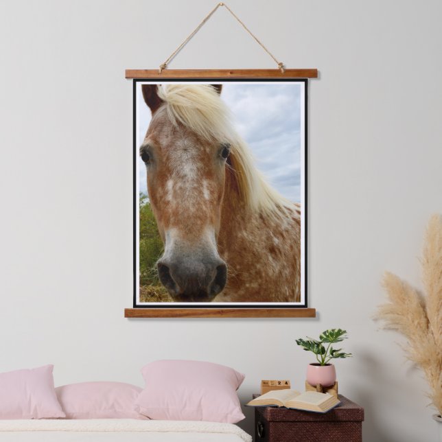 "Sugar's Stride: The Appaloosa's Grace" Hanging Tapestry (Bedroom)