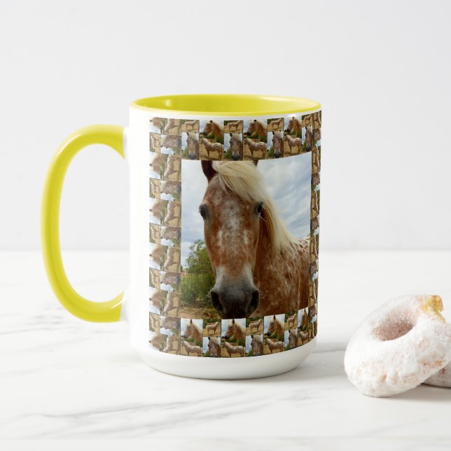 "Sugar's Stride: The Appaloosa's Grace" Mug (With Donut)