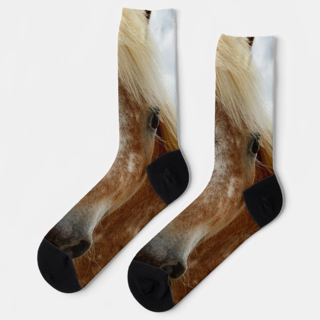 "Sugar's Stride: The Appaloosa's Grace" Socks (Left)