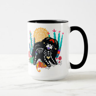 SUGARSKULL NIRVANA chow dog halloween 15 oz mug