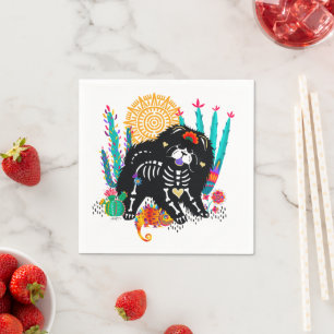 SUGARSKULL NIRVANA chow dog halloween Napkins