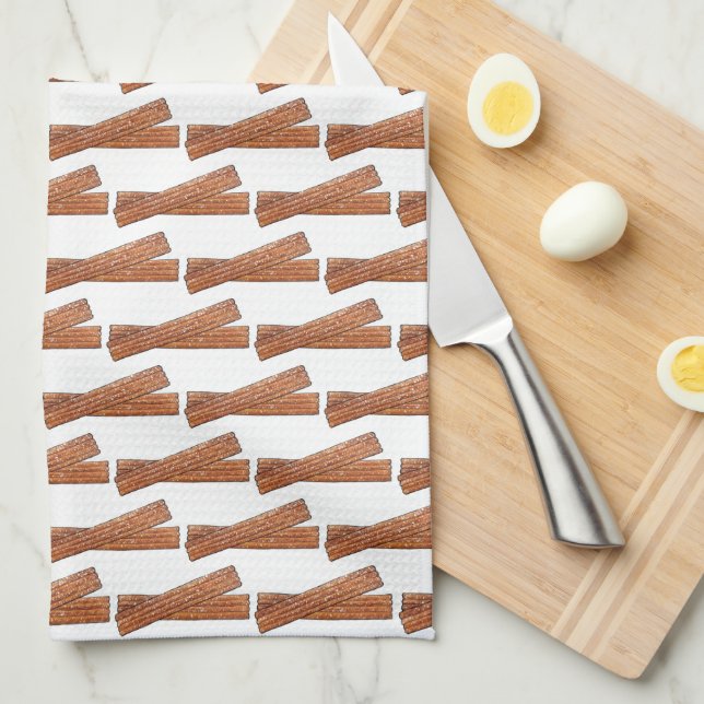 Sugary Churro Fried Dough Pastries Churros Print Kitchen Towel (Quarter Fold)