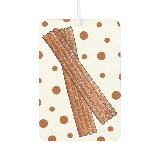 Sugary Churro Fried Dough Pastry Spanish Food Air Freshener (Front)