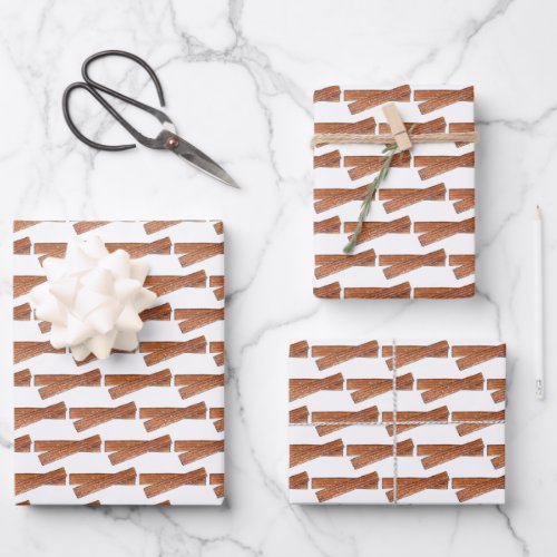 Sugary Churro Fried Dough Pastry Spanish Food Wrapping Paper Sheets
