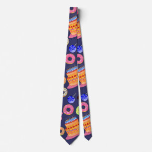 Sugary Delights Pattern Neck Tie