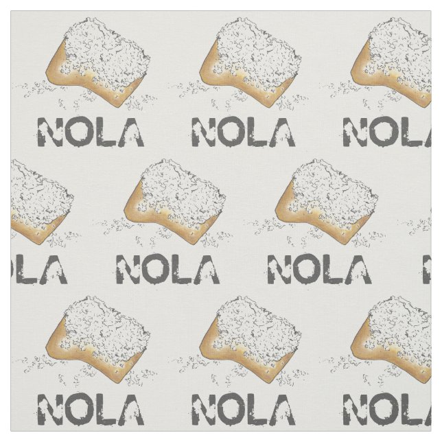 Sugary New Orleans Beignet Pastry Louisiana NOLA Fabric (Swatch)
