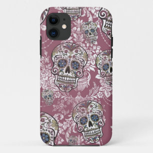 Sugary Sweet Mellow Sugar Skull. iPhone 11 Case