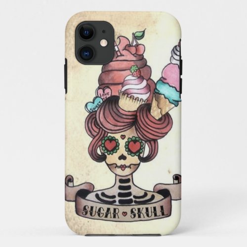 Sugary Sweet skull iPhone 11 Case