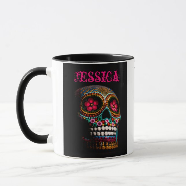Suger Skull Personalized Mug (Left)