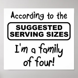 Suggested Serving Funny Poster