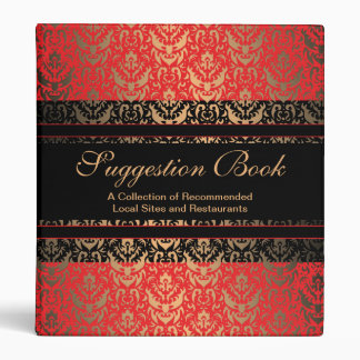 Suggestion Recommendation Book for Hotel or B&B Binder