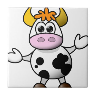 Suggestive cow ceramic tile