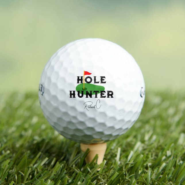 Suggestive Hole Hunter Golf Meme, Monogram Custom  Balls (Insitu Tee)