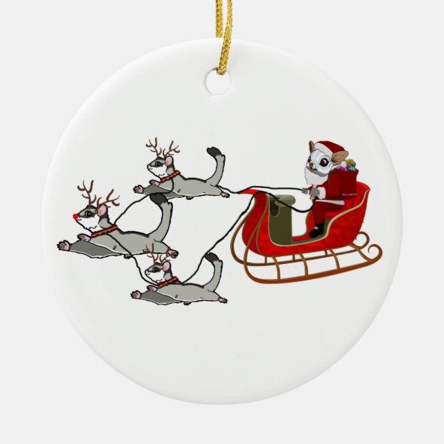 Suggie Claus Ceramic Ornament (Front)
