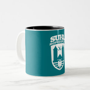 Suhl Mopedsport Simson Schwalbe Logo 2 (black) Two-Tone Coffee Mug