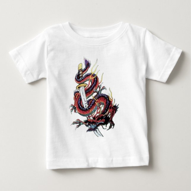 Sui Riu Japanese Dragon Katana Baby T-Shirt (Front)