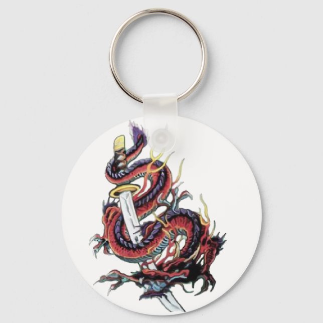 Sui Riu Japanese Dragon Katana Keychain (Front)
