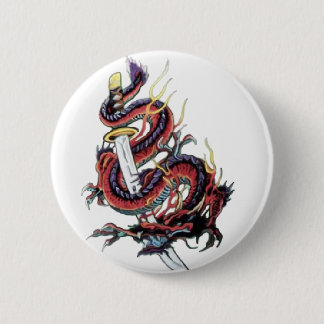 Sui Riu Japanese Dragon Katana Pinback Button