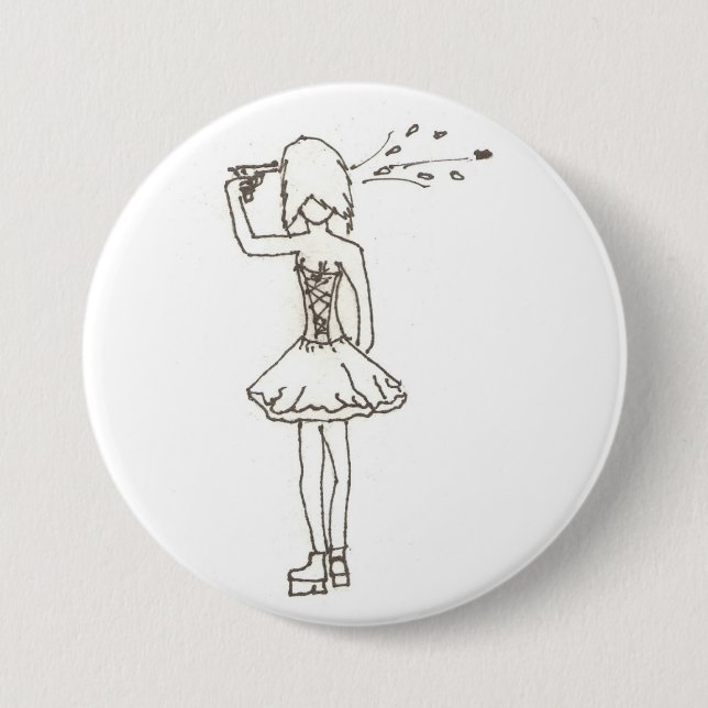 Suicidal Girl Button (Front)